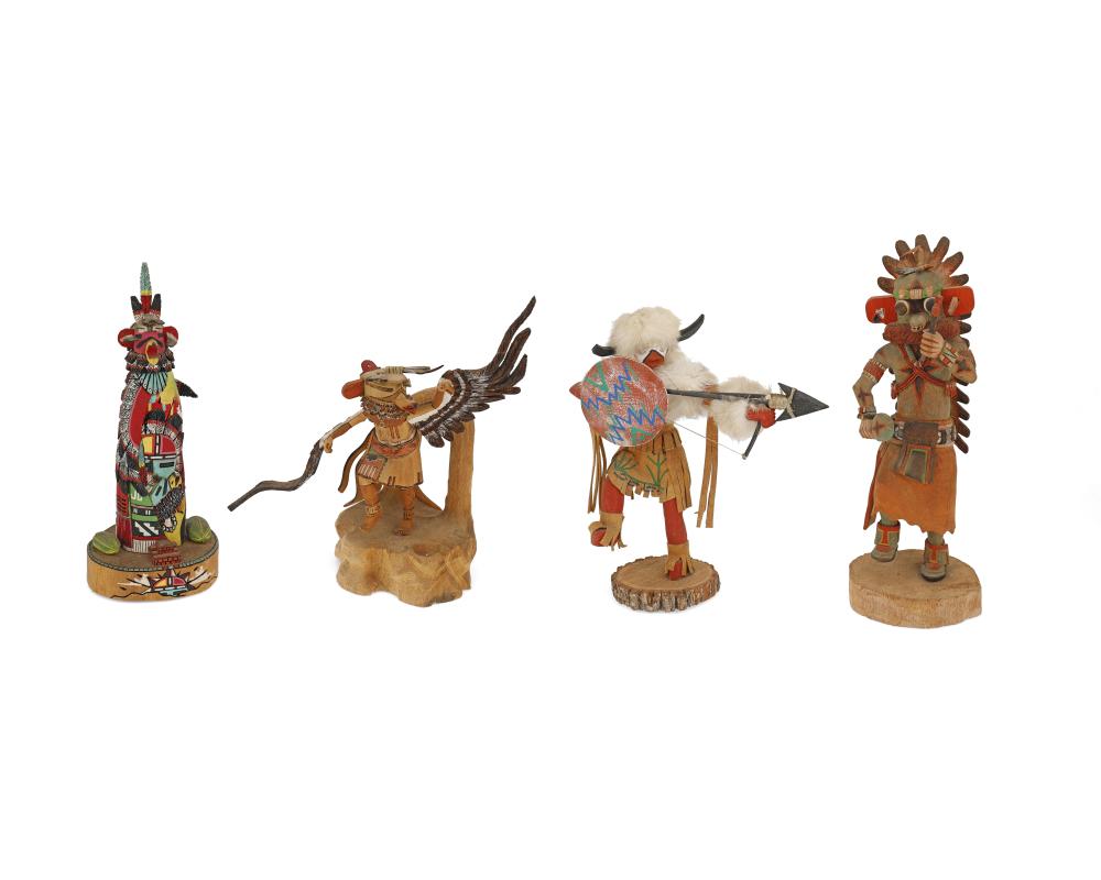 A GROUP OF SOUTHWEST KACHINA FIGURESA