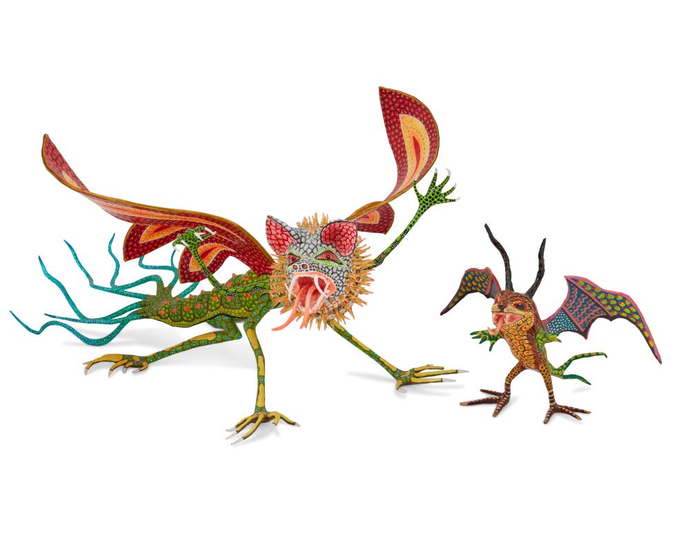 TWO OAXACAN ALEBRIJES DRAGON FIGURESTwo 2ee632