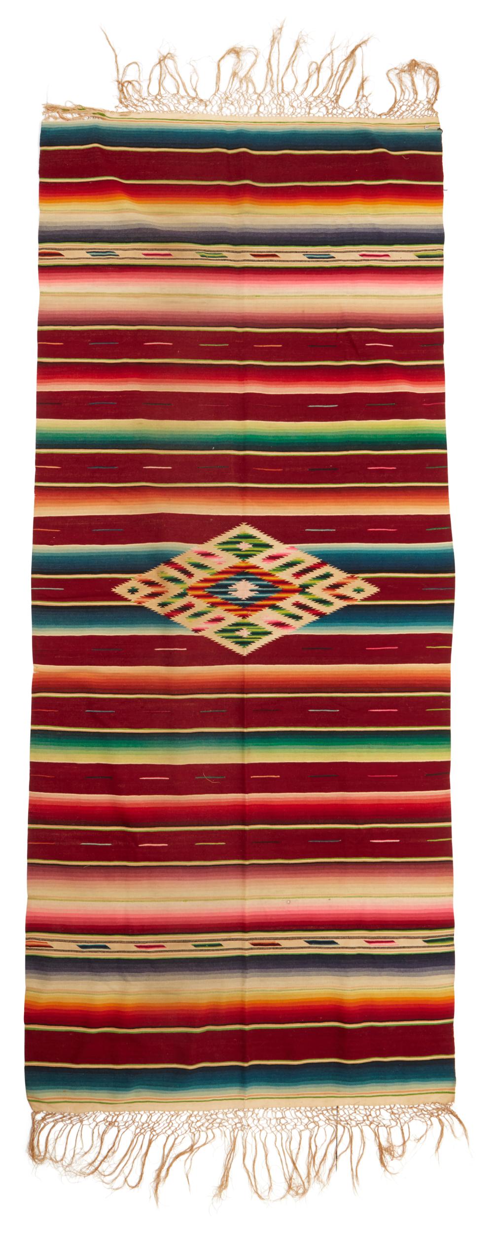 A MEXICAN SERAPE TEXTILEA Mexican