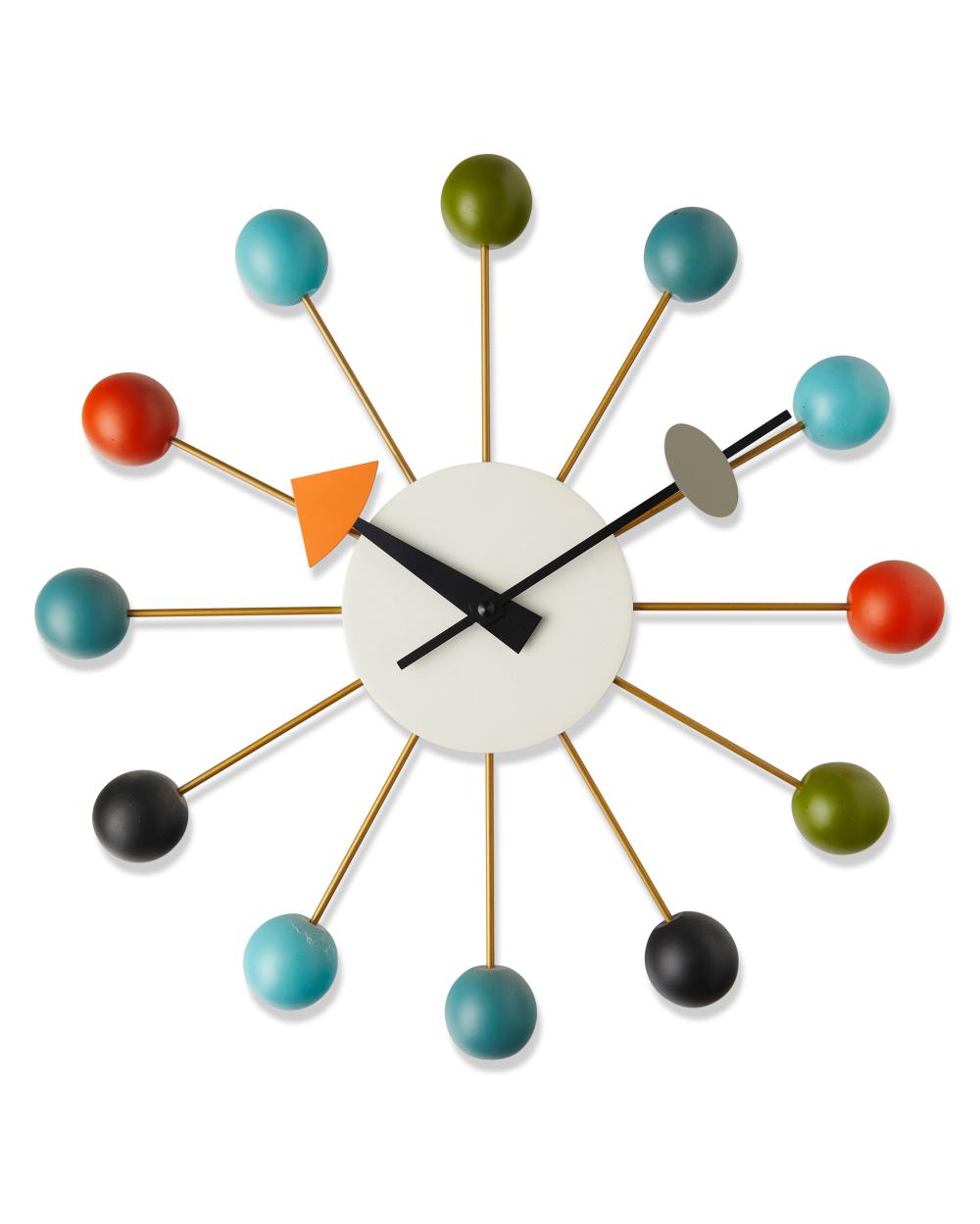 A GEORGE NELSON-STYLE BALL CLOCKA