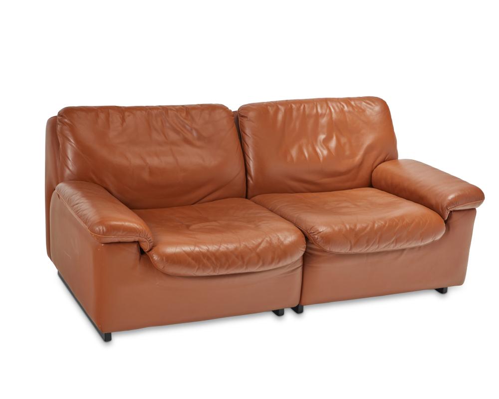 A DE SEDE DS 63 LEATHER SOFA FOR