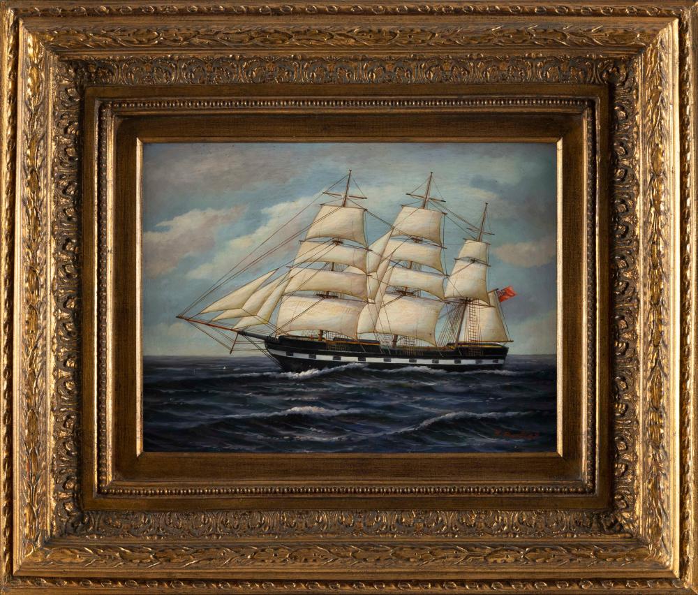 DECORATIVE PAINTING OF A CLIPPER 2f0efb