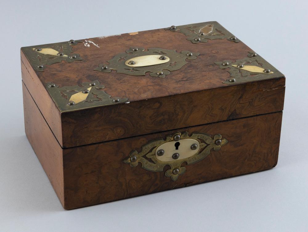 BURLED WALNUT DOCUMENT BOX SECOND