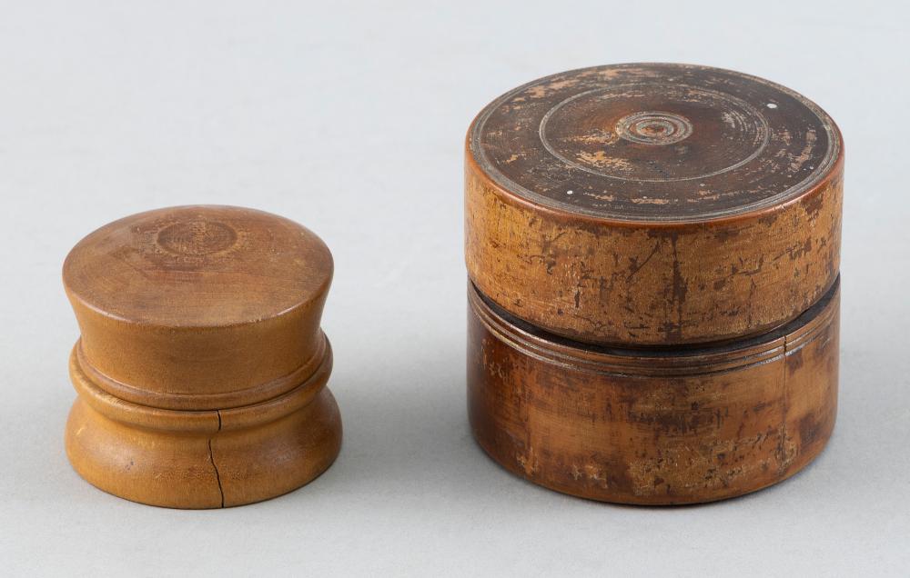 TWO POCKET COMPASSES LATE 19TH