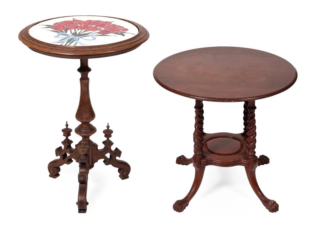 TWO OCCASIONAL TABLES LATE 19TH EARLY 2f0f2d