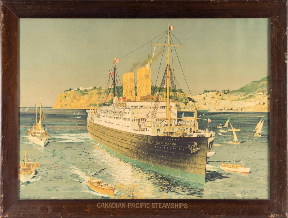 "CANADIAN PACIFIC STEAMSHIPS" CHROMOLITHOGRAPH