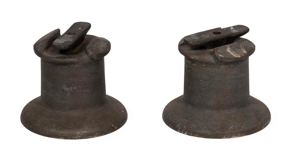 PAIR OF BRASS YACHT WINCHES EARLY