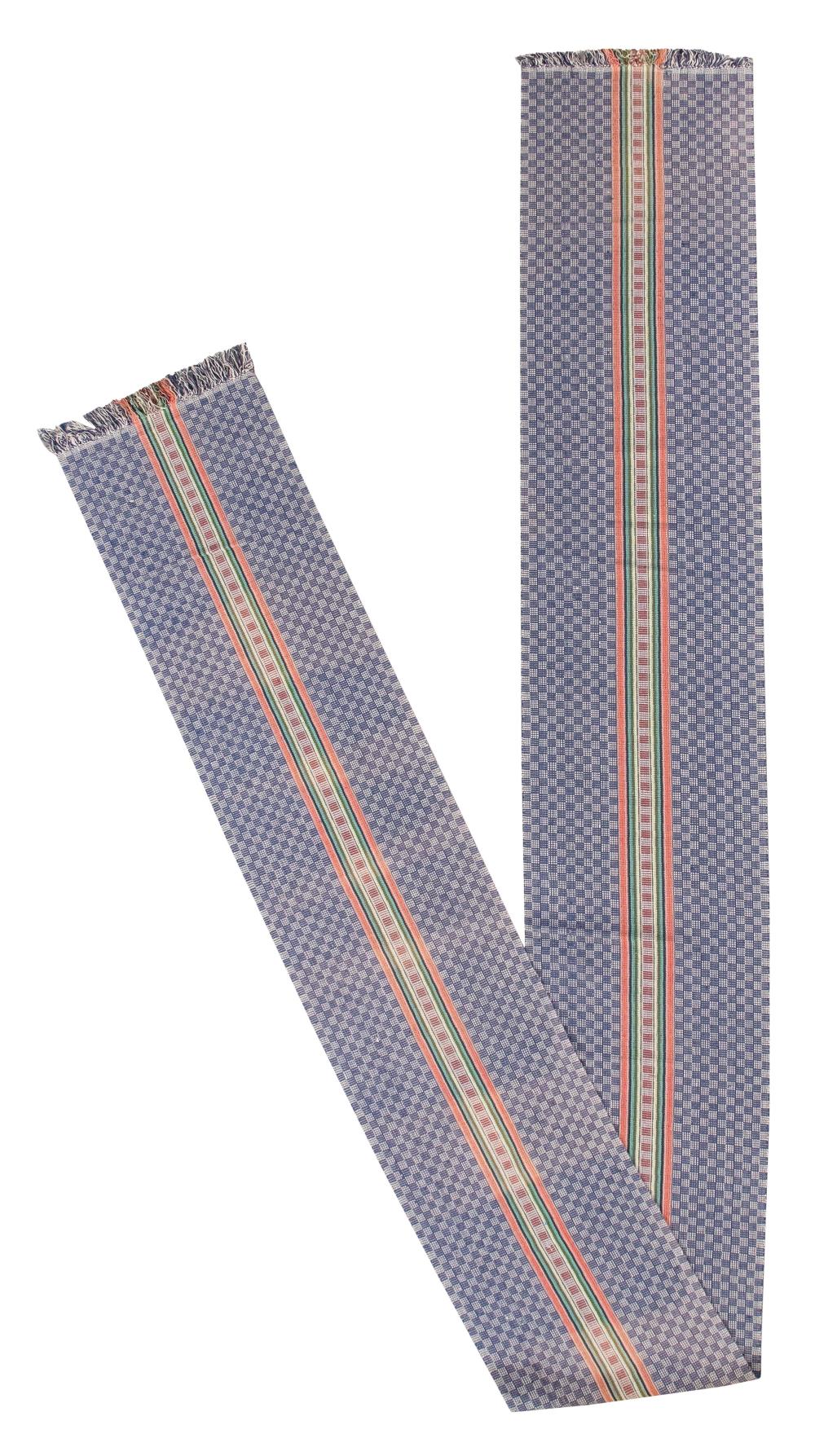 AMISH-STYLE COTTON WOVEN RUNNER: