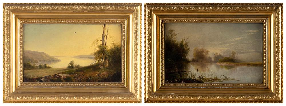 PAIR OF LANDSCAPE PAINTINGS OILS 2f103a