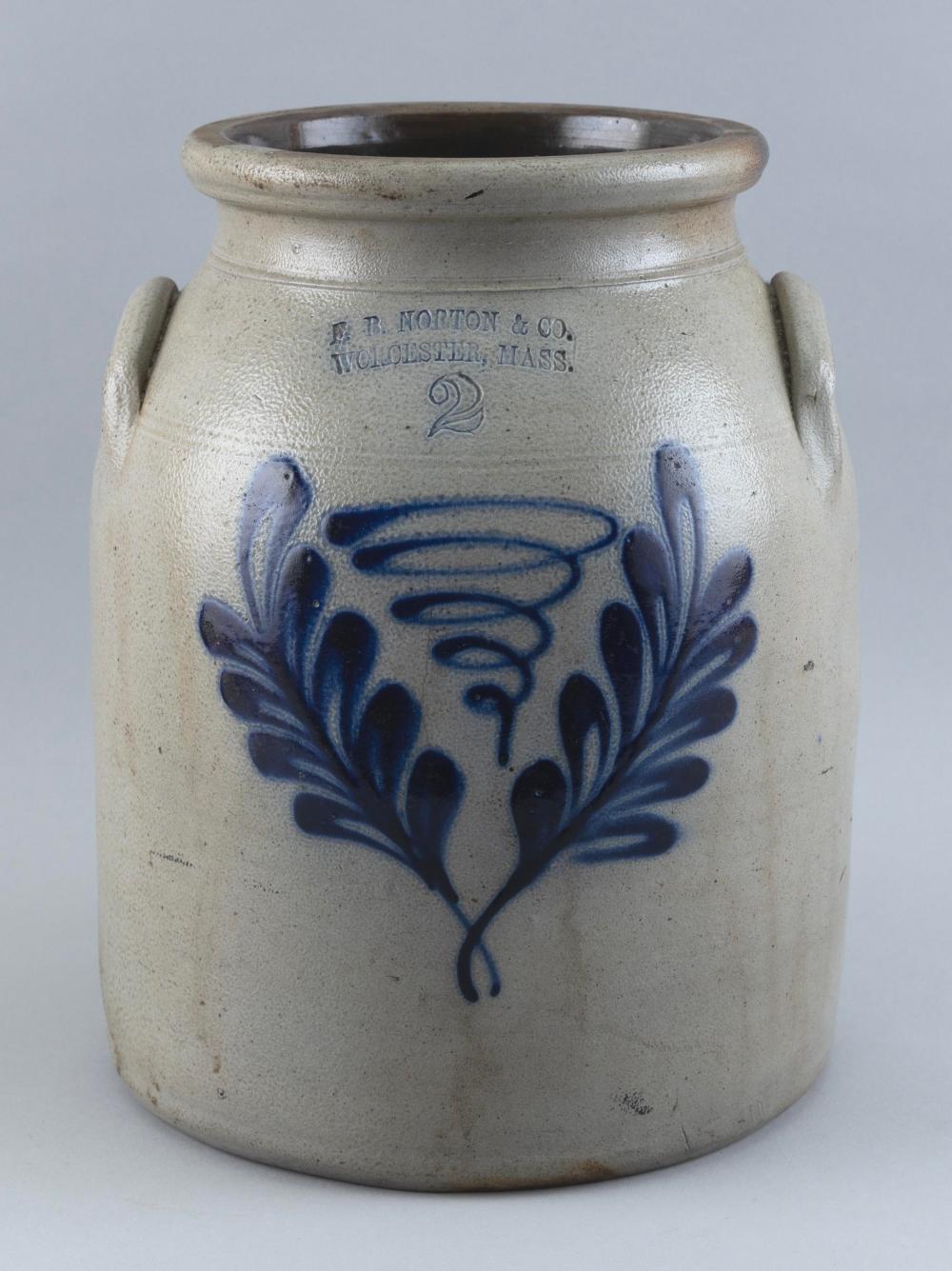 E.B. NORTON & CO. TWO-GALLON STONEWARE