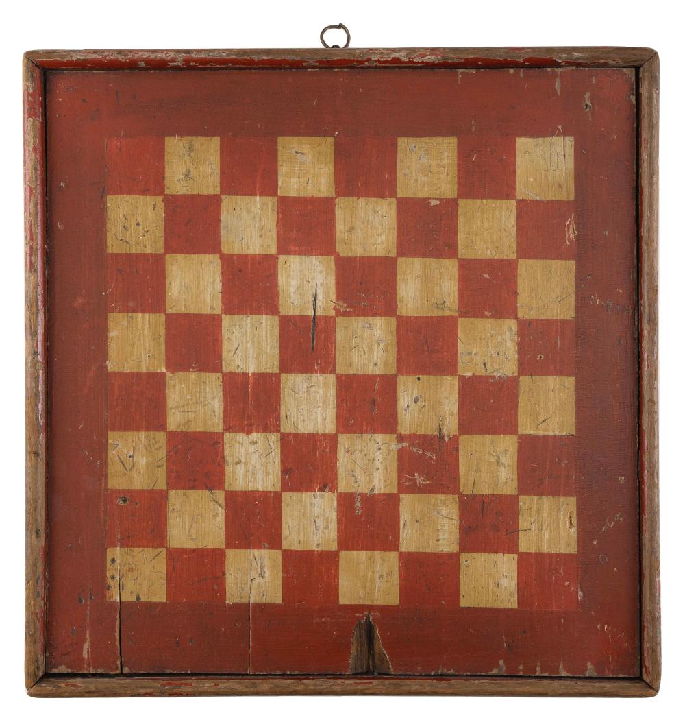 PAINTED WOODEN GAME BOARD AMERICA,