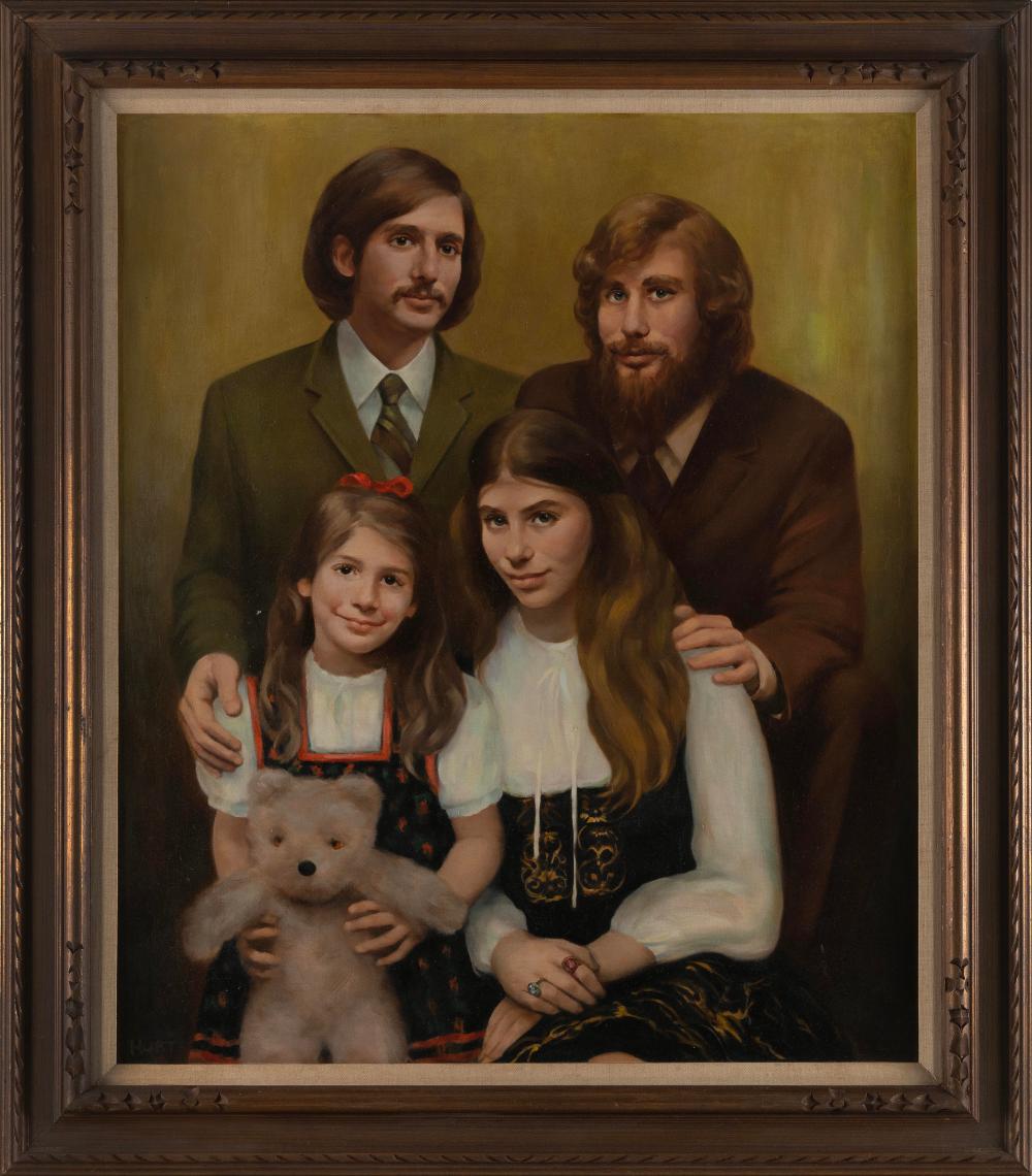 FAMILY PORTRAIT 20TH CENTURY OIL 2f1136