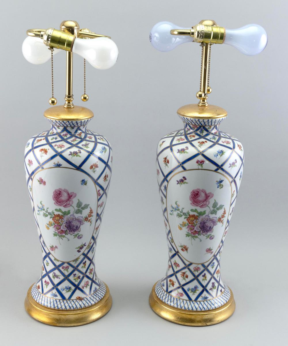 PAIR OF PORCELAIN VASES MOUNTED