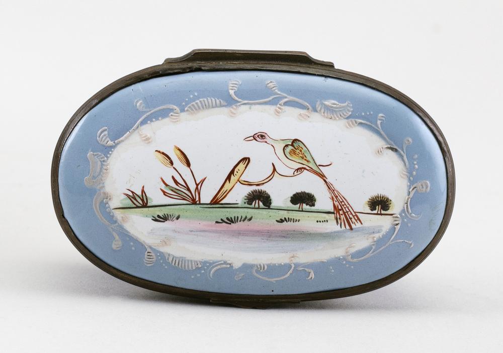 ENGLISH ENAMEL SNUFF BOX CIRCA