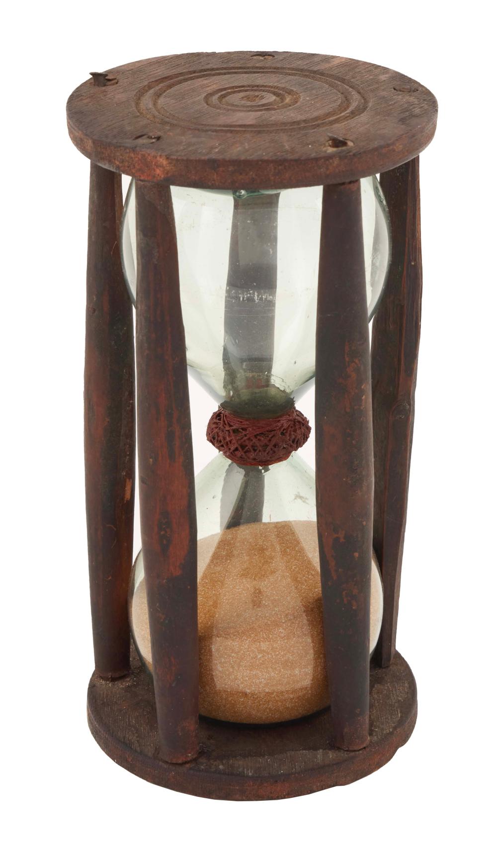 HOURGLASS MID-18TH CENTURY HEIGHT 8.5.