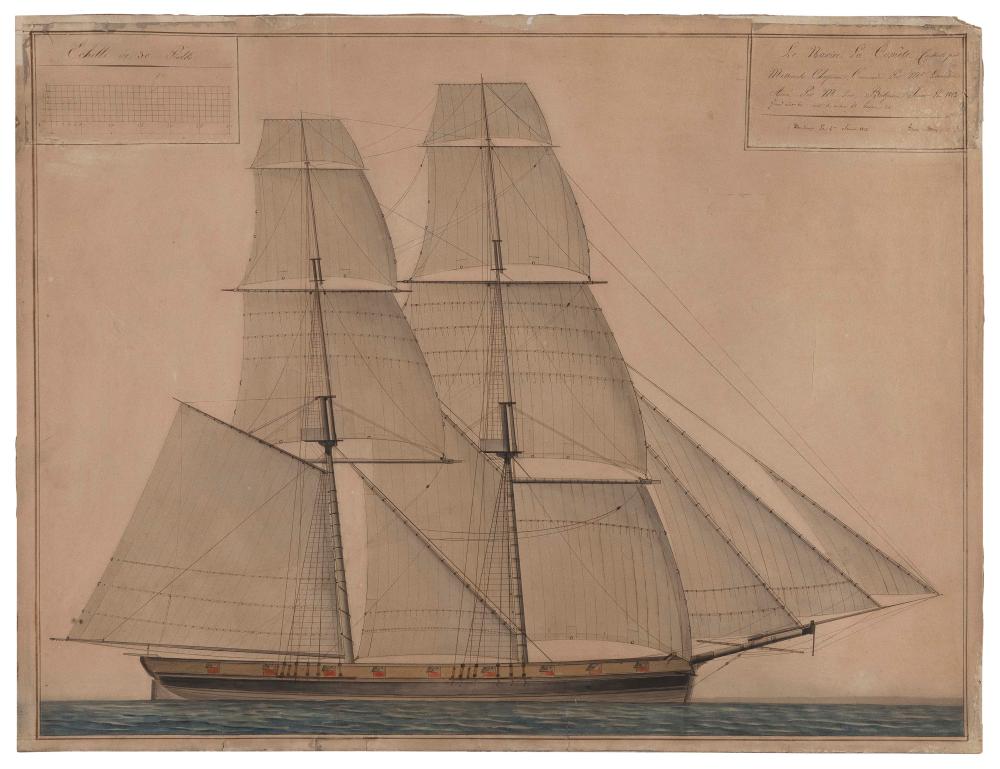 PORTRAIT OF A FRENCH VESSEL DATED 2f131e