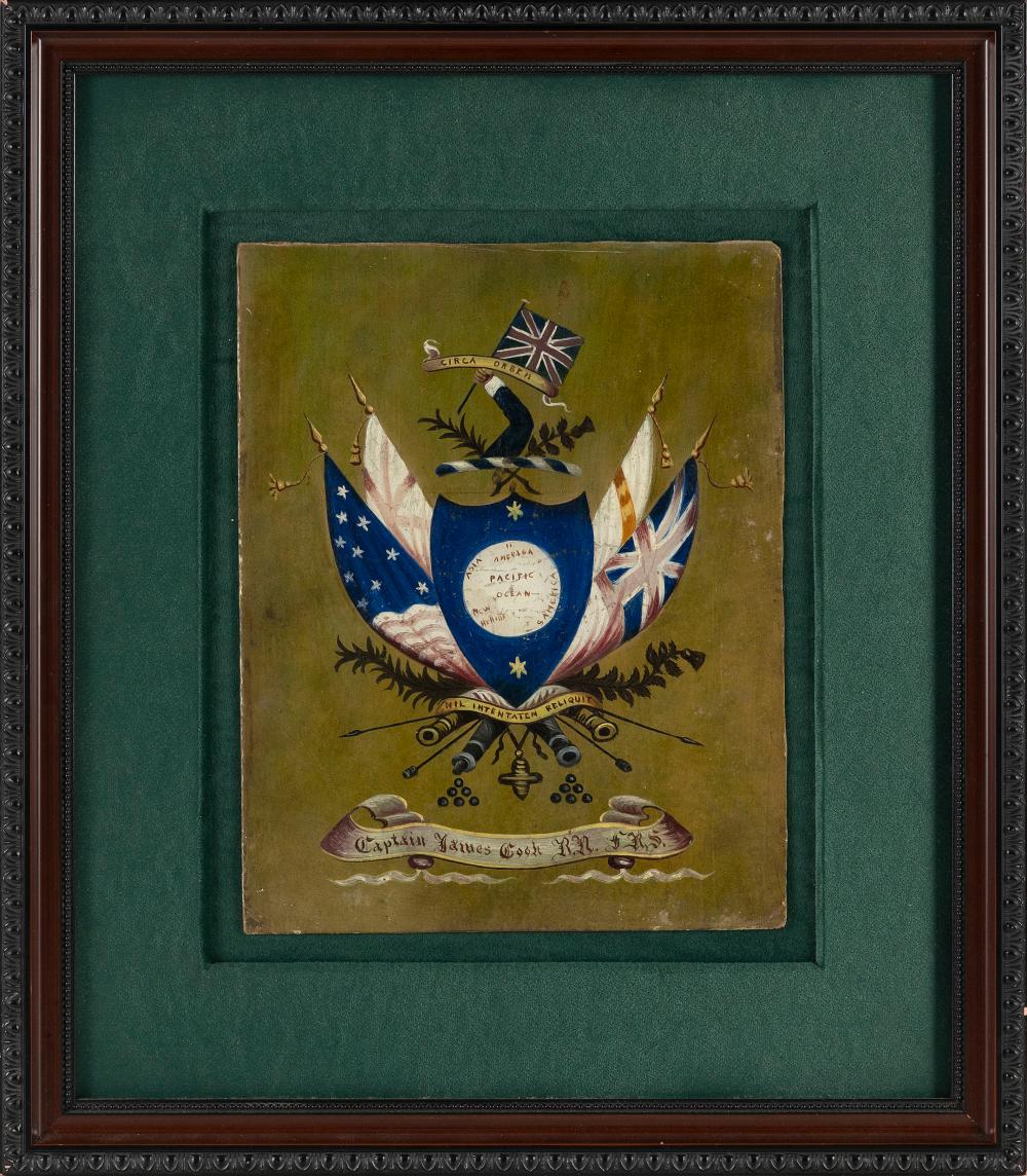 CAPTAIN JAMES COOKS COAT OF ARMS MID-18TH