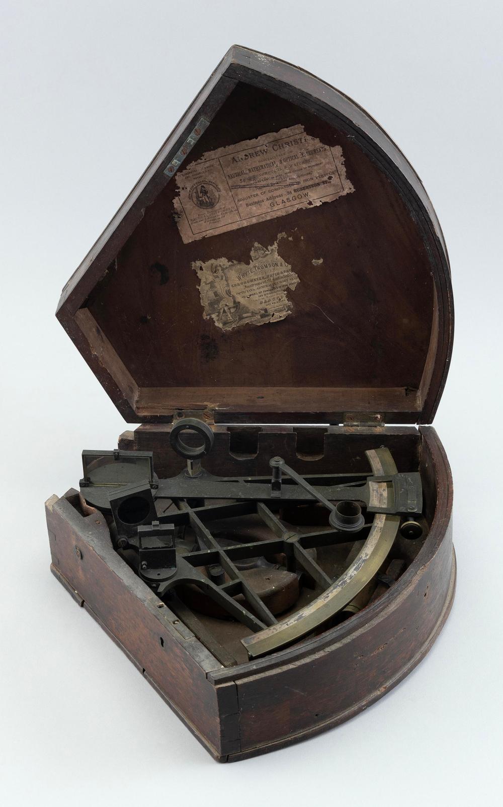 CASED BERGE RAMSDEN SEXTANT LONDON,