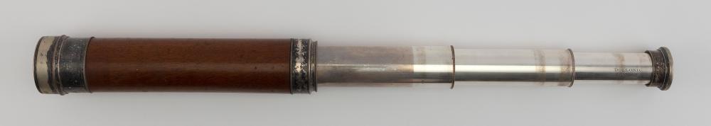 NICKEL-PLATED THREE-DRAW TELESCOPE