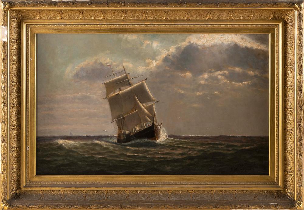 VIEW OF A SHIP AT SEA OIL ON CANVAS  2f13ab