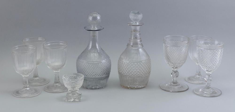 NINE PIECES OF COLORLESS GLASS 2f14e1