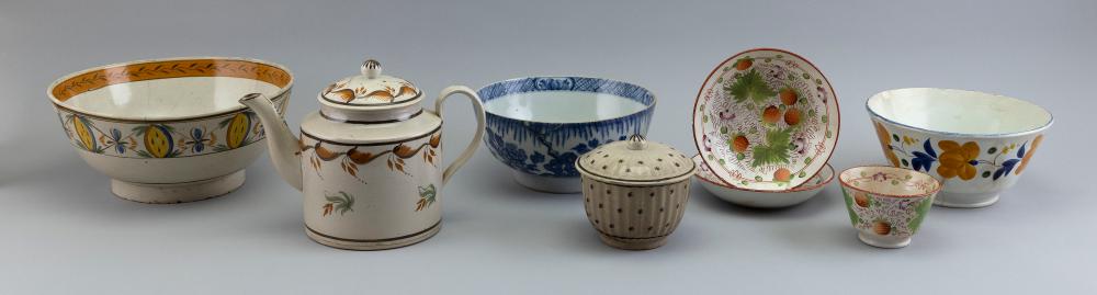 EIGHT PIECES OF SOFT-PASTE PORCELAIN