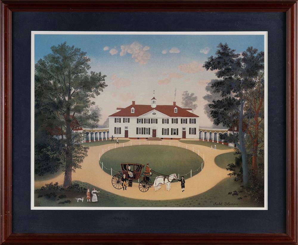 MICHEL DELACROIX PRINT OF MOUNT VERNON