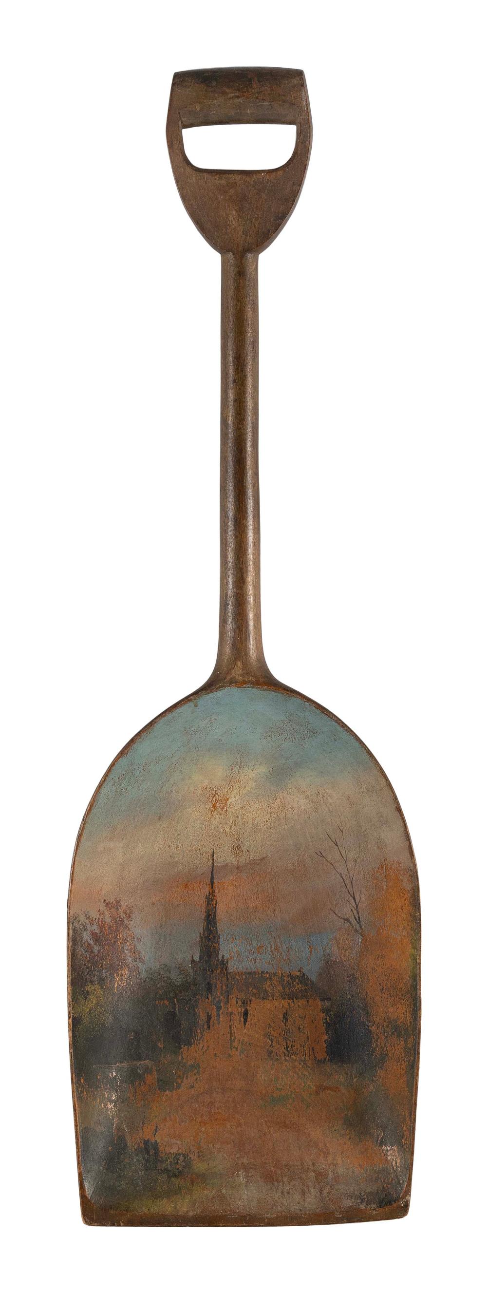 EARLY HAND-HEWN GRAIN SHOVEL SECOND