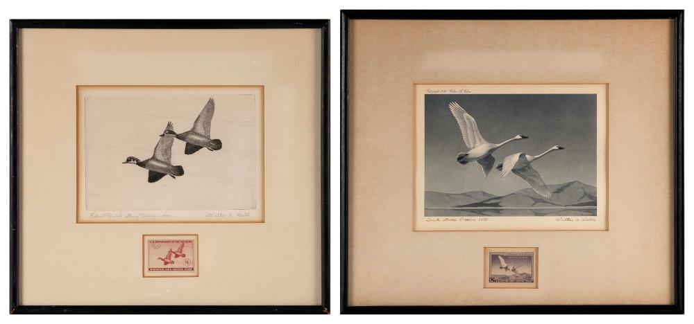 TWO FEDERAL DUCK STAMP PRINTS 1950 2f158f