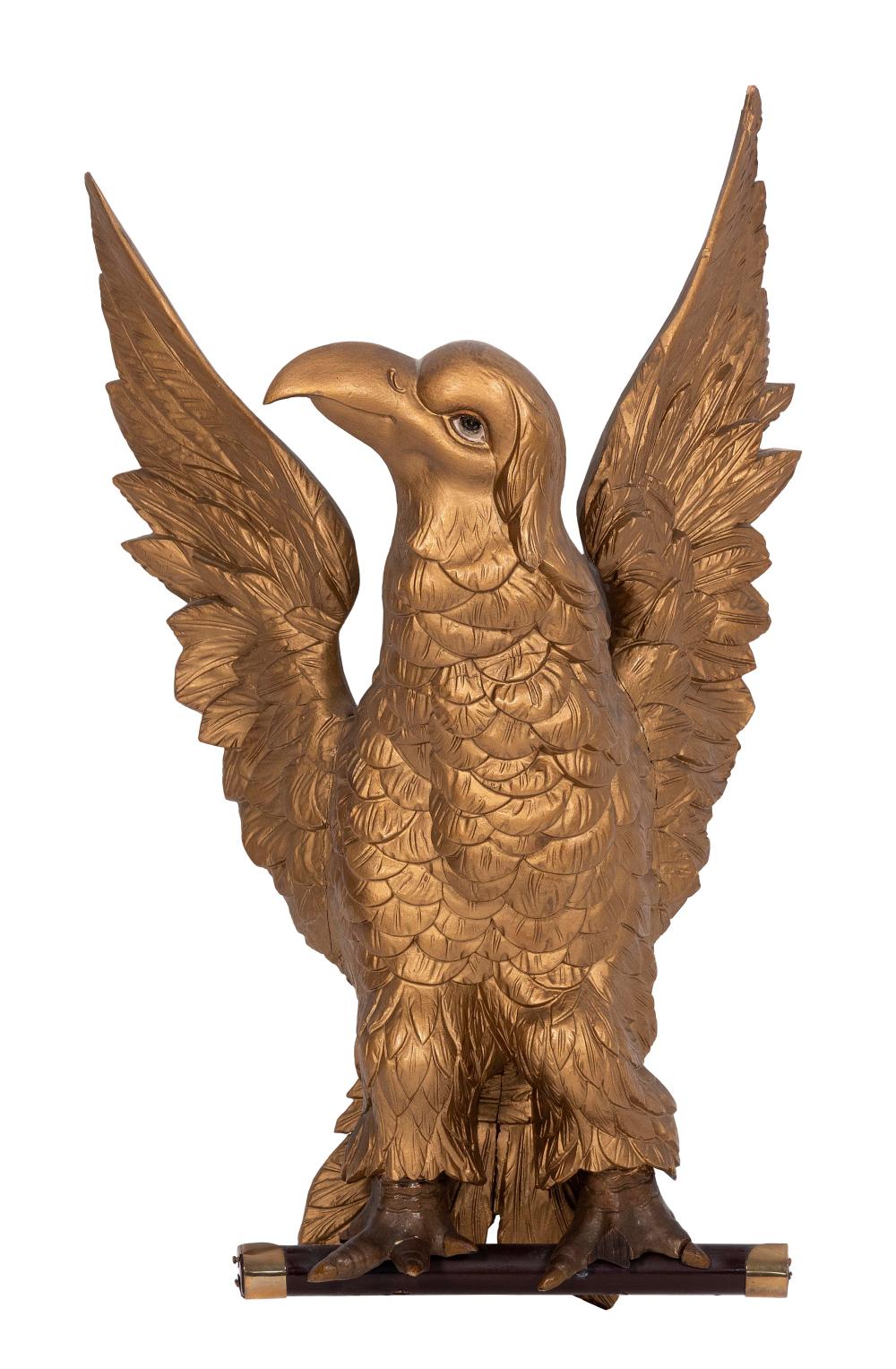 CARVED WOODEN EAGLE AMERICA LATE 2f167d