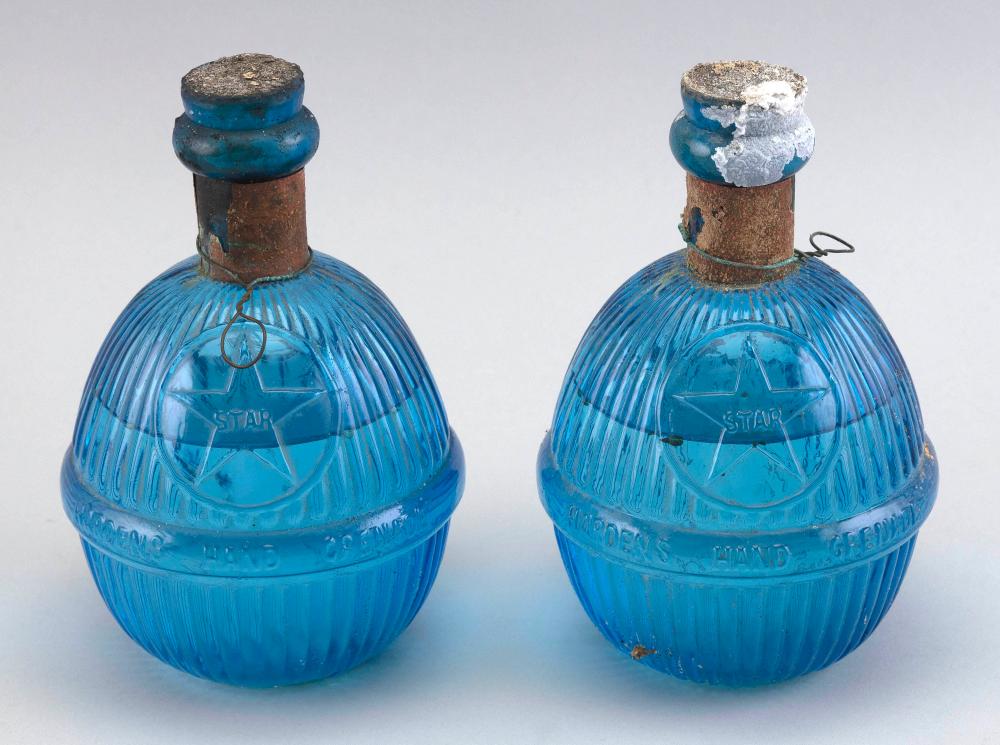TWO HARDENS STAR GLASS FIRE GRENADE 2f1689