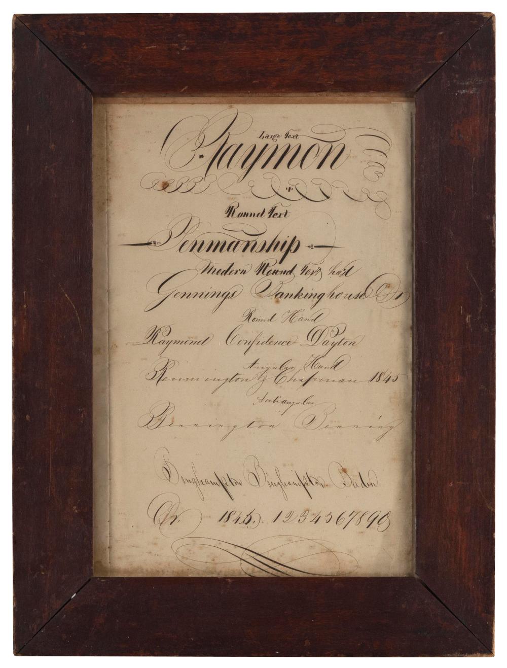 PENMANSHIP EXERCISE DATED 1845 2f16bf