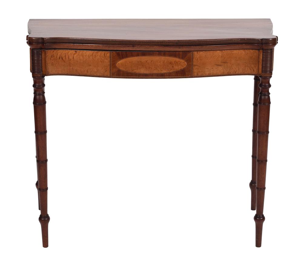 SHERATON CARD TABLE ATTRIBUTED