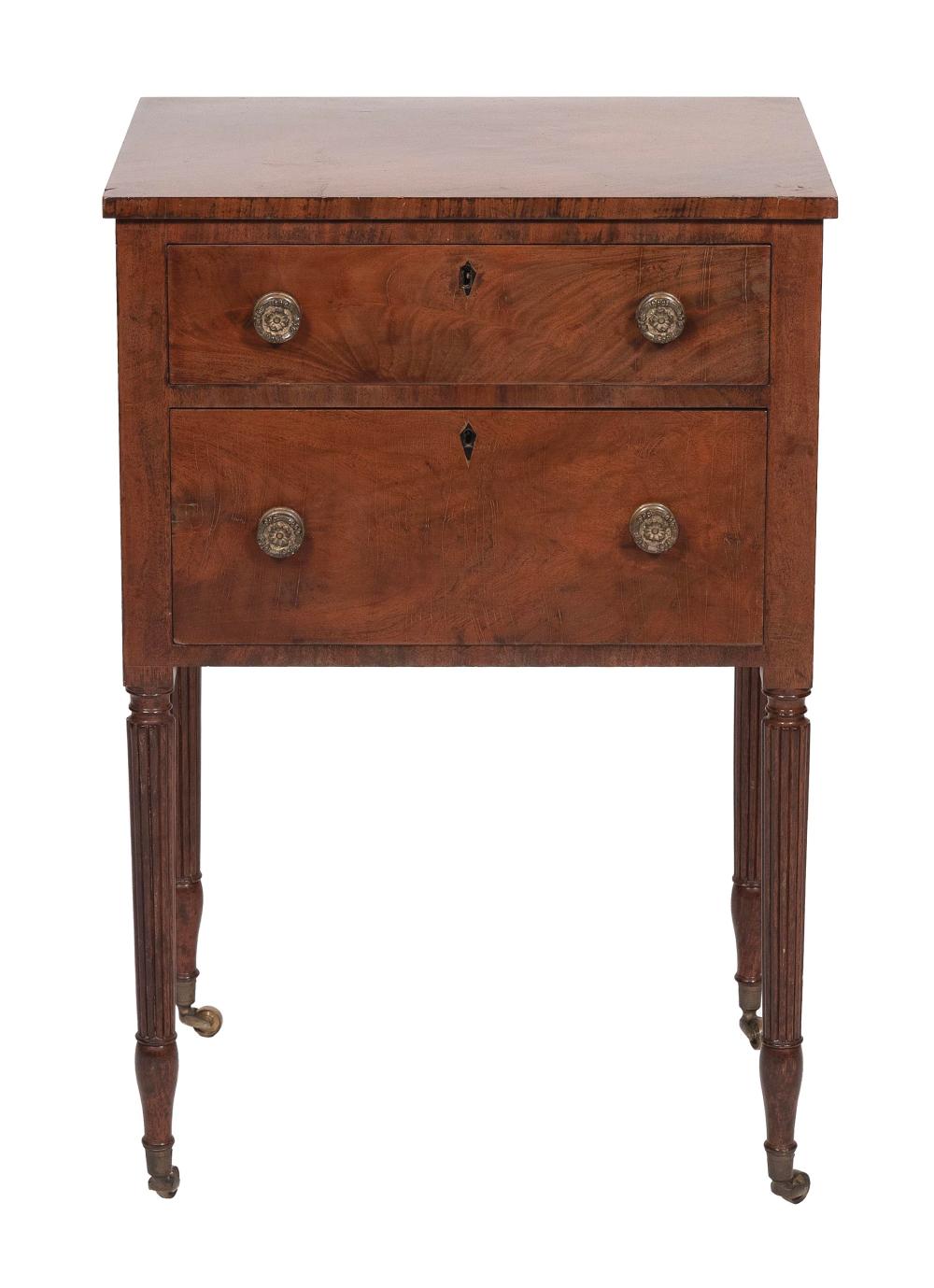 FEDERAL TWO-DRAWER WORK TABLE MASSACHUSETTS,