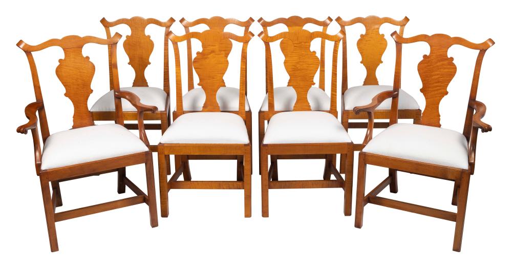 SET OF EIGHT ELDRED WHEELER CHIPPENDALE-STYLE