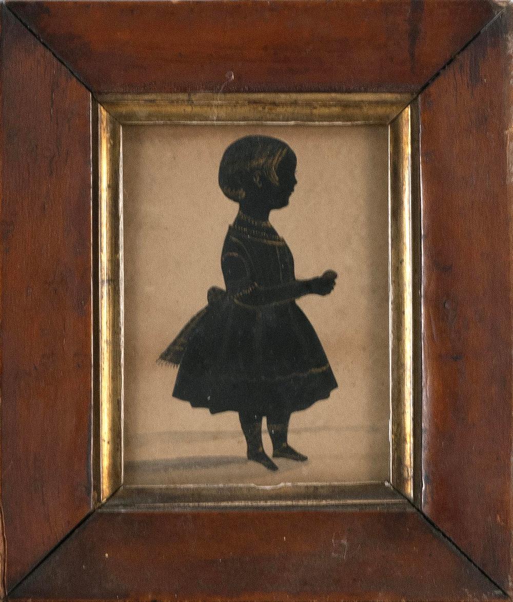 SILHOUETTE OF A YOUNG GIRL EARLY