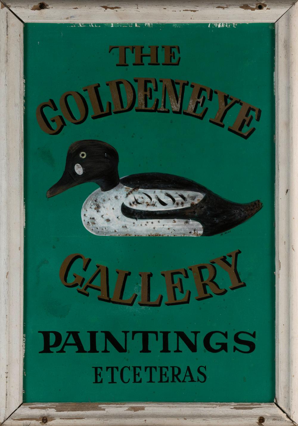 TRADE SIGN THE GOLDENEYE GALLERY  2f1859