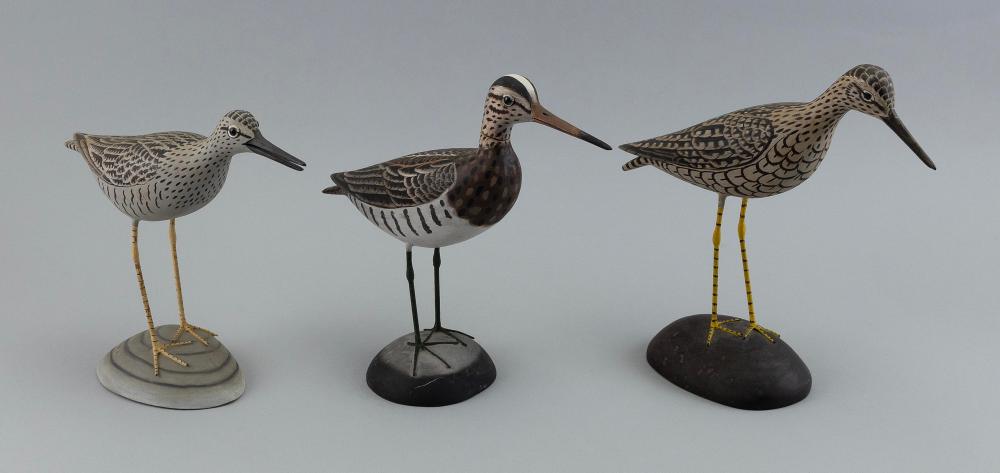 THREE JAMES LAPHAM CARVED SHOREBIRDS 2f1871