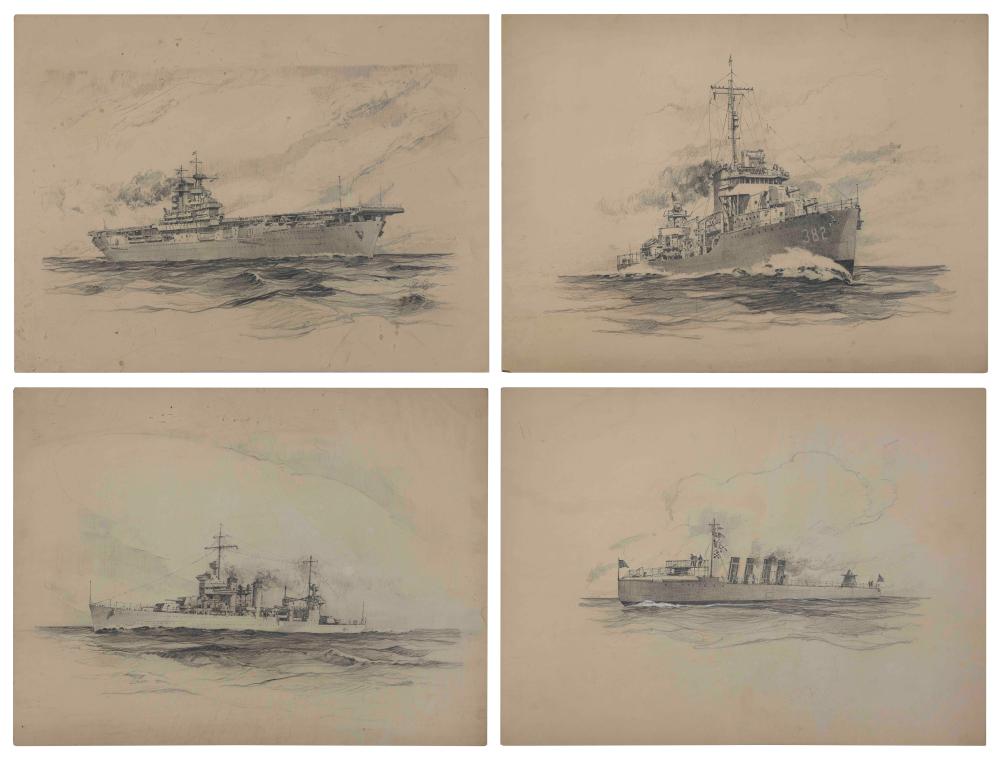 FOUR DETAILED PENCIL DRAWINGS OF 2f188c