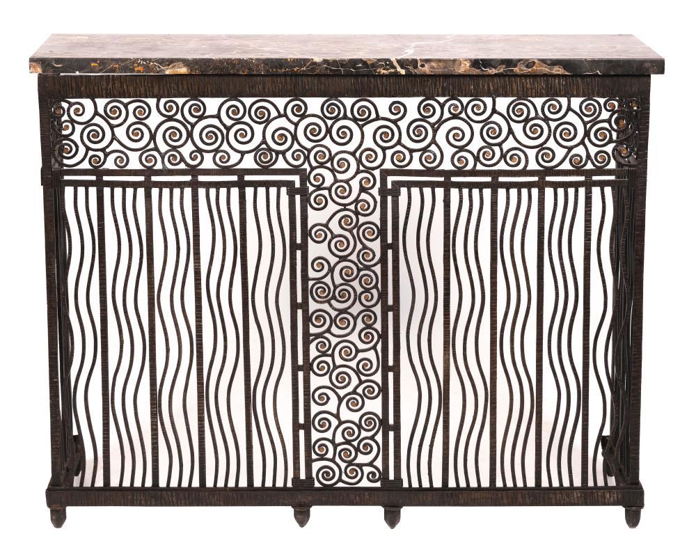 ART DECO WROUGHT IRON CONSOLE TABLE 2f192f