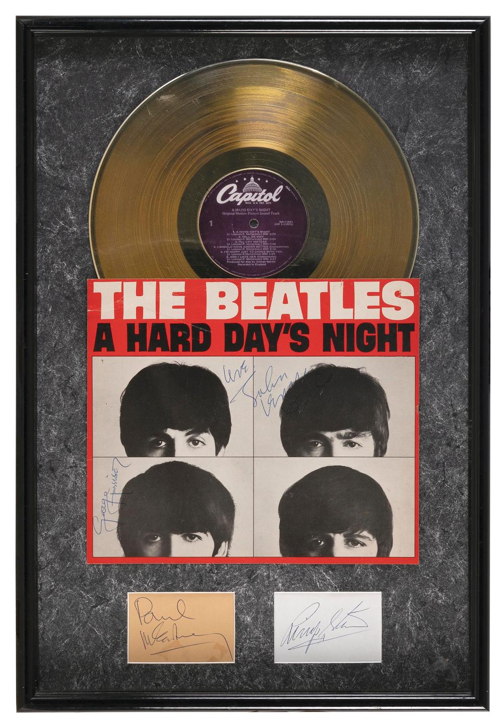 BEATLES SIGNED RECORD ALBUM "A