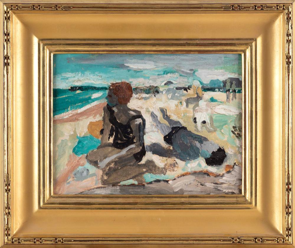 PAINTINGS OF BATHERS ON A BEACH