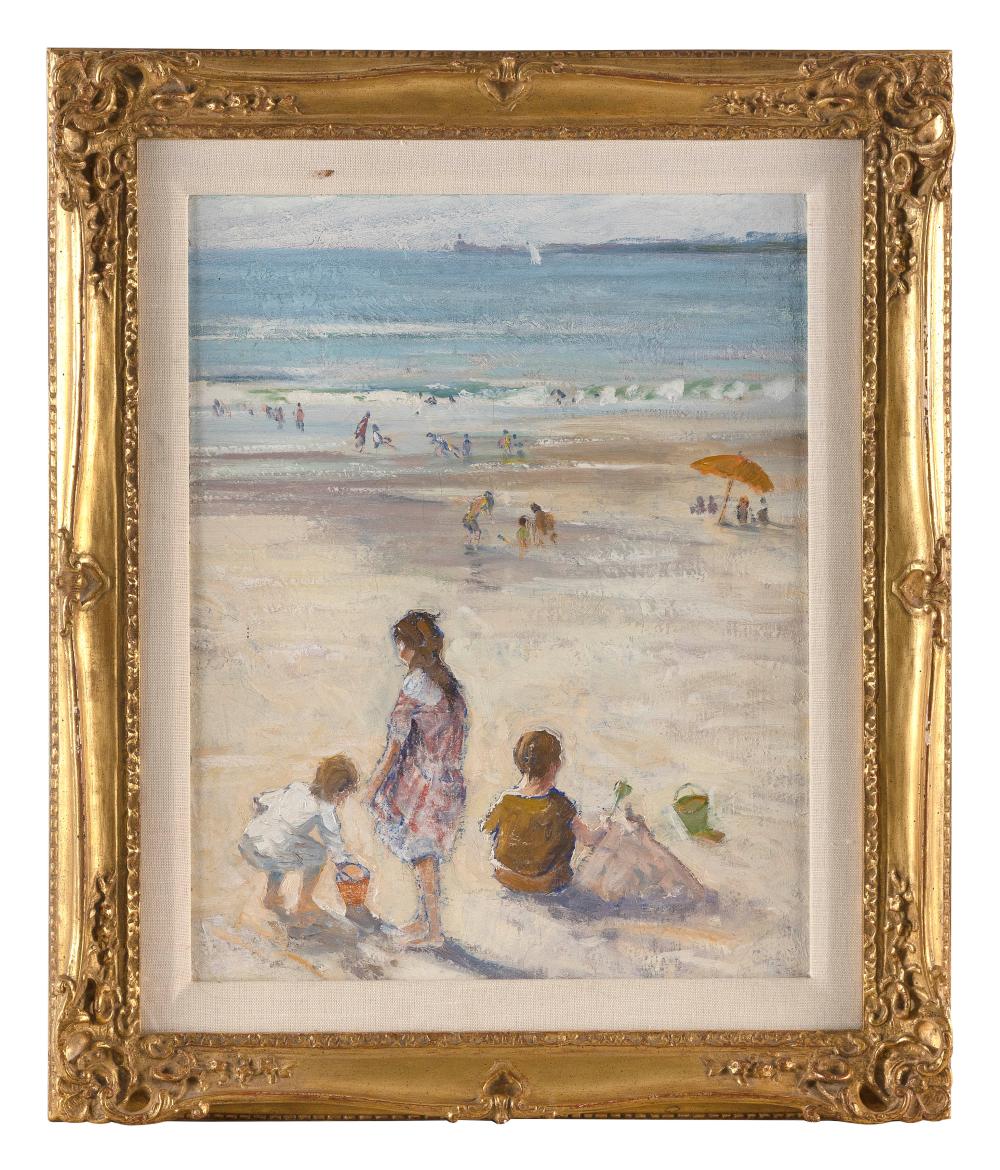 AMERICAN SCHOOL BEACH SCENE WITH 2f1a26