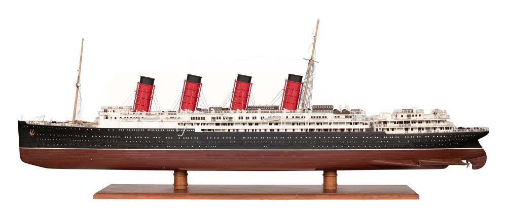 LARGE MODEL OF THE R. M. S. "LUSITANIA"