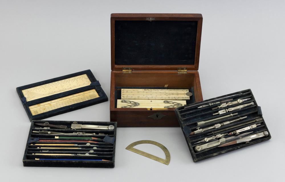 CASED DRAFTING SET 19TH CENTURY