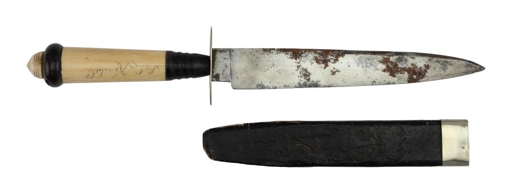 WHALEBONE AND HORN HANDLED KNIFE
