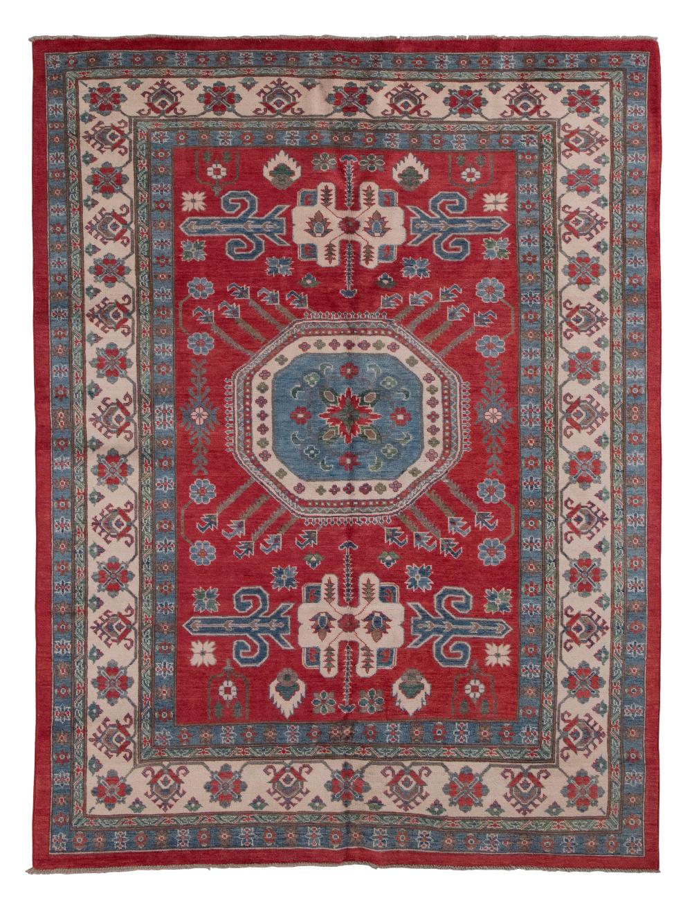 KAZAK DESIGN RUG: 6’6” X 8’5”