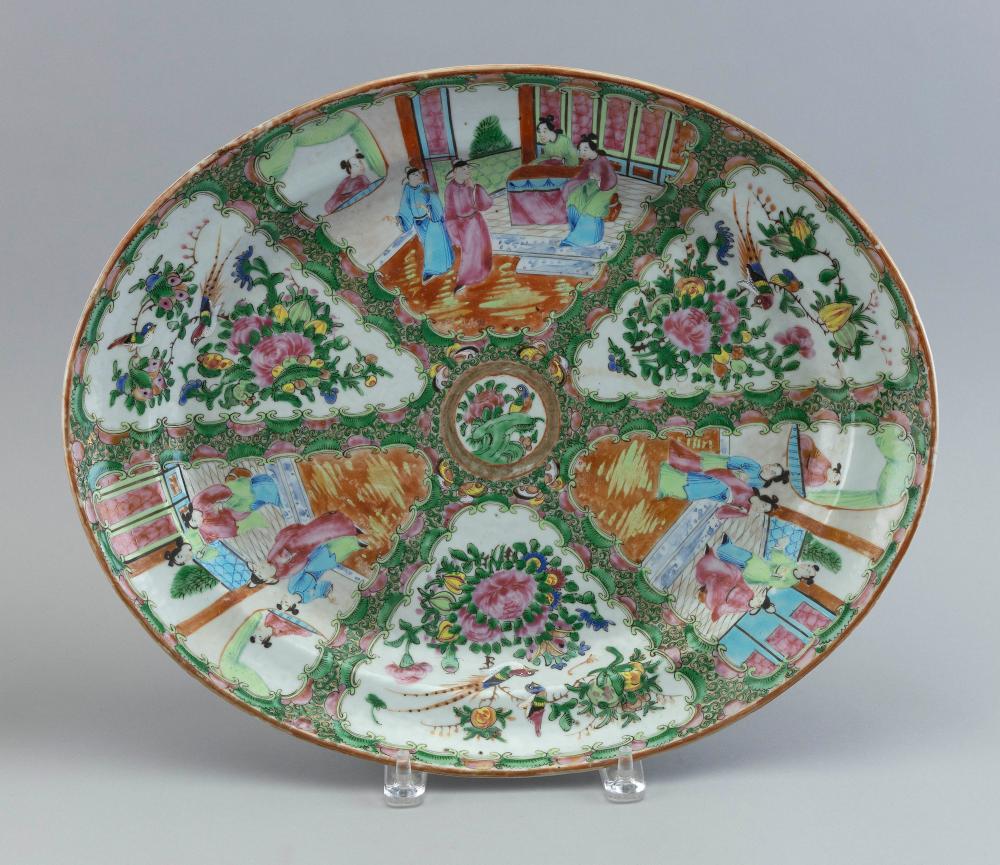 CHINESE EXPORT ROSE MEDALLION PLATTER 2f1b5e