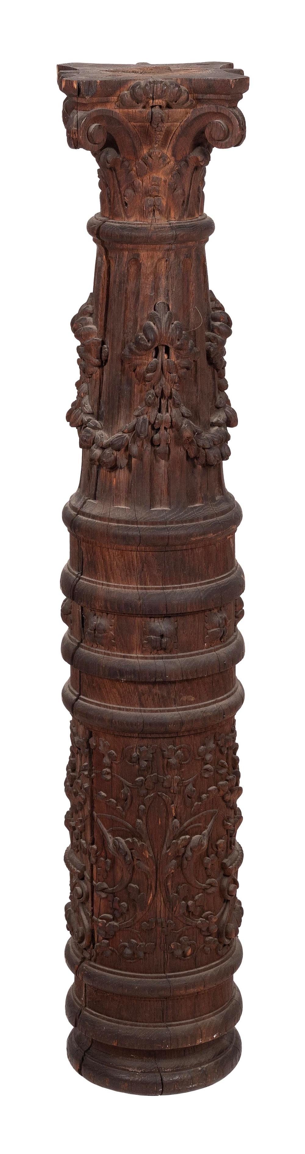 CONTINENTAL CARVED COLUMN 19TH 2f1bbd