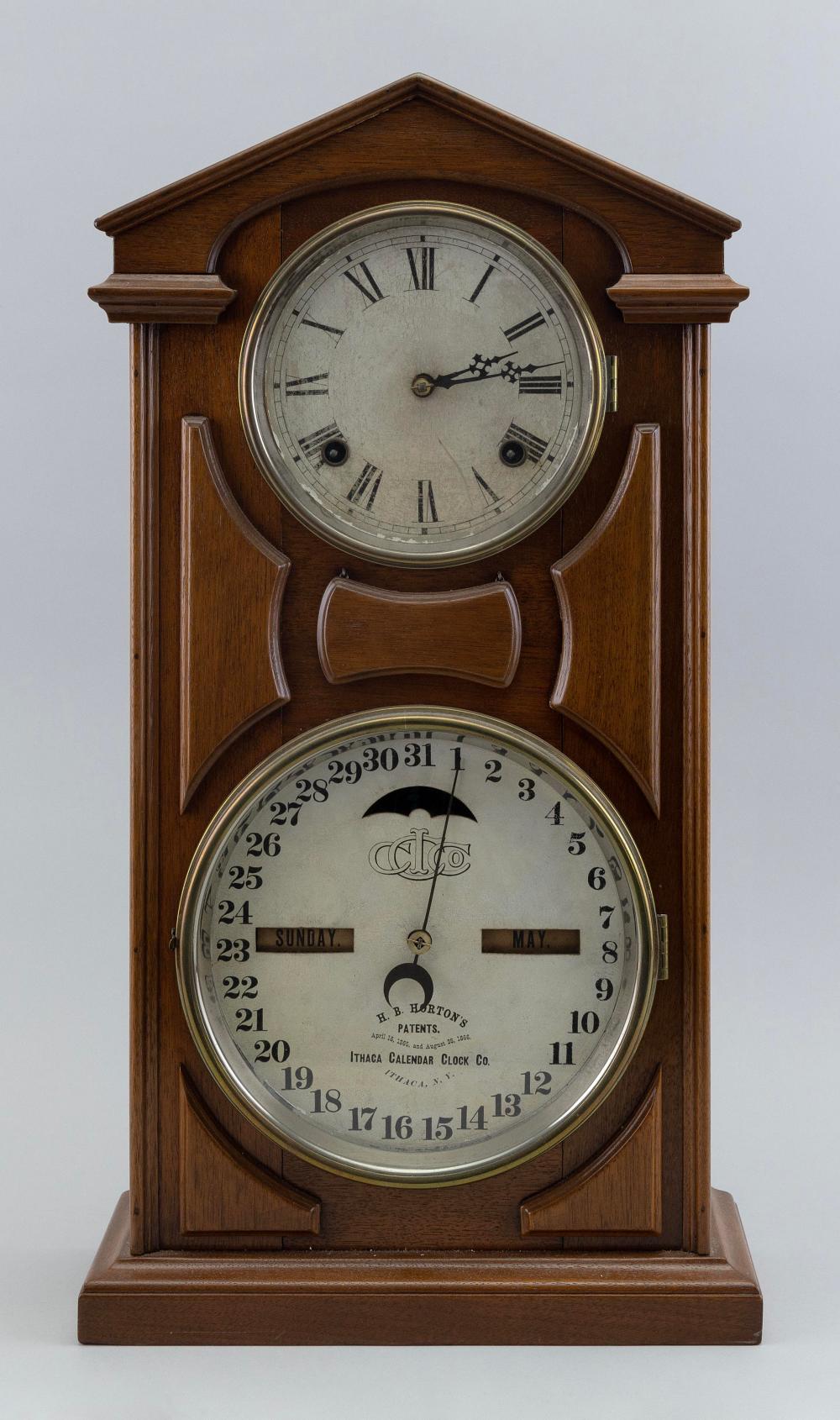 ITHACA CALENDAR CLOCK LATE 19TH EARLY 2f1bd1